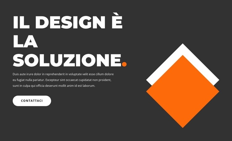 Il design è la soluzione Costruttore di siti web HTML