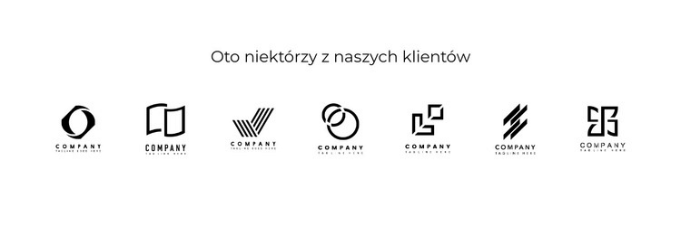 Różne logo Kreator witryn internetowych HTML