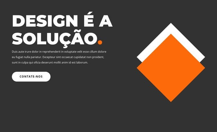 Projeto é a solução Design do site