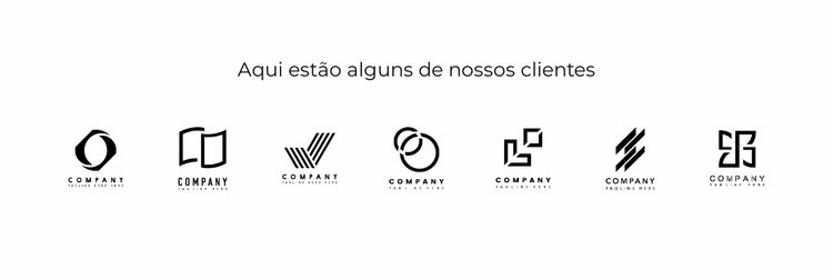 Vários logotipos Maquete do site