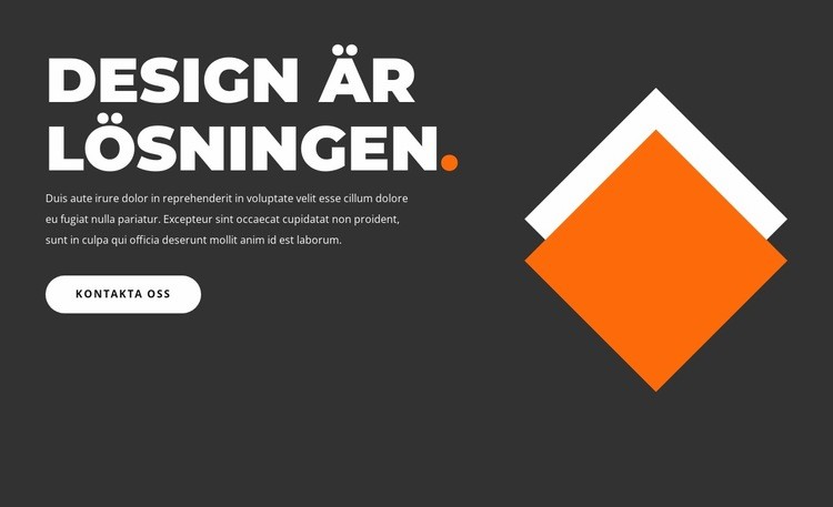 Design är lösningen CSS -mall