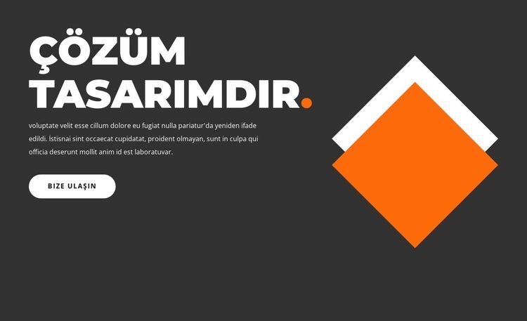 Tasarım çözümdür Açılış sayfası