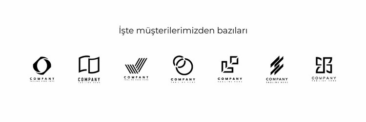 Çeşitli logolar Web Sitesi Mockup'ı