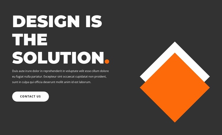 Design is the solution Website Mockup