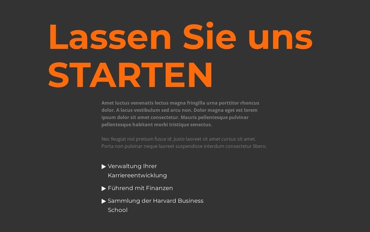 Fangen wir an zu lernen CSS-Vorlage