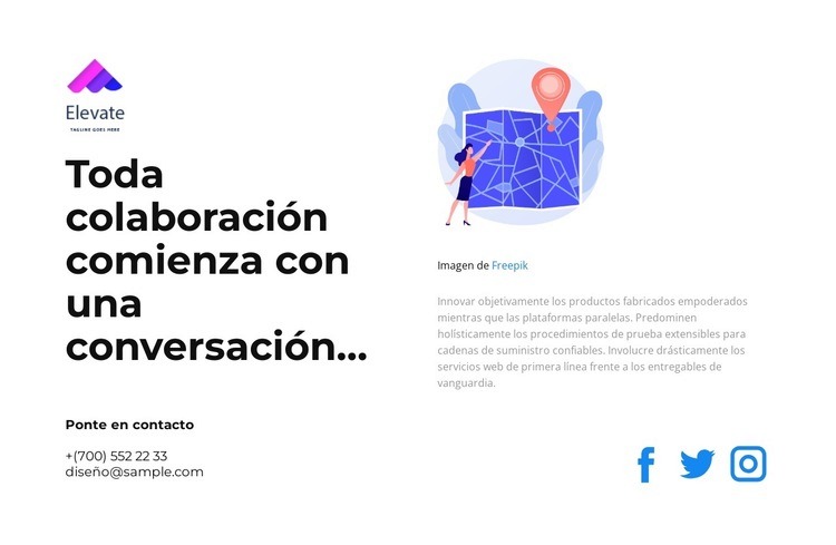 Cada combinación es única. Plantilla HTML5