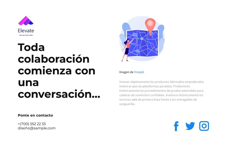 Cada combinación es única. Plantilla de sitio web