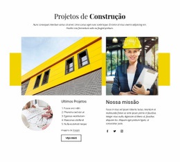 Nossos Projetos De Construção - Modelo HTML5 Moderno