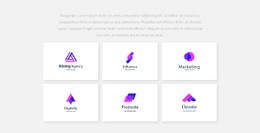 Шесть Логотипов Бесплатный Шаблон Веб-Сайта CSS