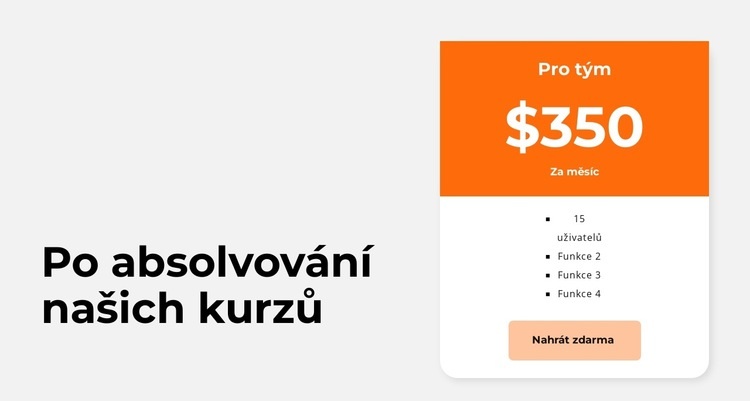 Měsíční kurz Šablona HTML