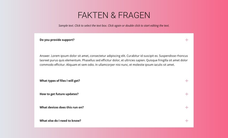 Deine Fragen CSS-Vorlage