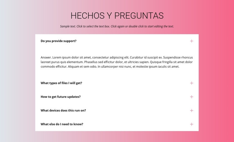 Tus preguntas Plantillas de creación de sitios web