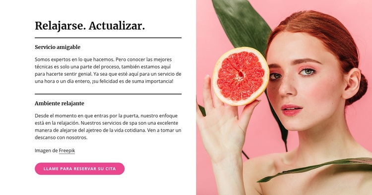 Manicuras, pedicuras, faciales y tratamientos para la piel. Diseño de páginas web