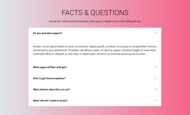 Your questions HTML5 Template