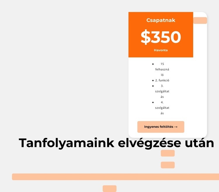 Havi tanfolyam WordPress Téma