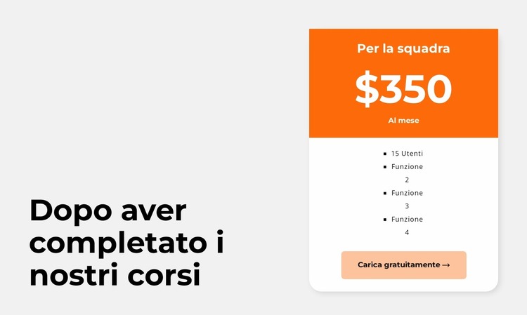 Corso mensile Modello Joomla