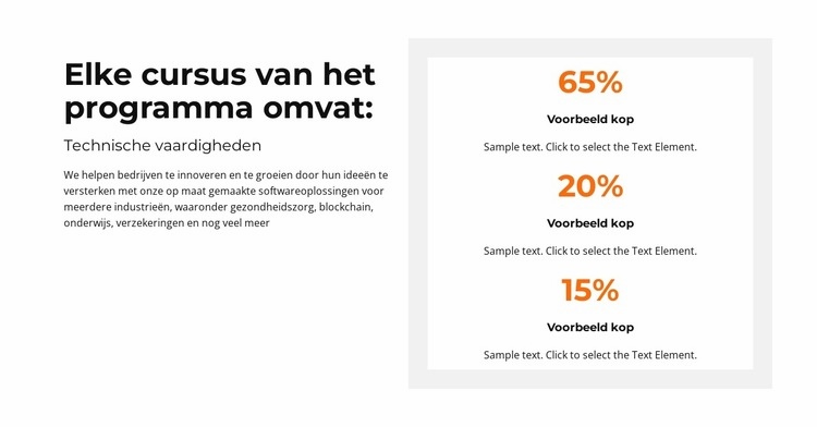 Wij tellen en analyseren HTML5-sjabloon