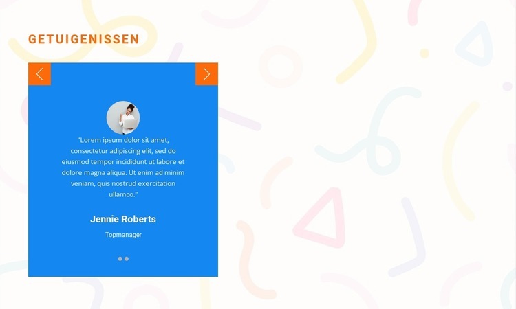 Mening in de slider Website Builder-sjablonen