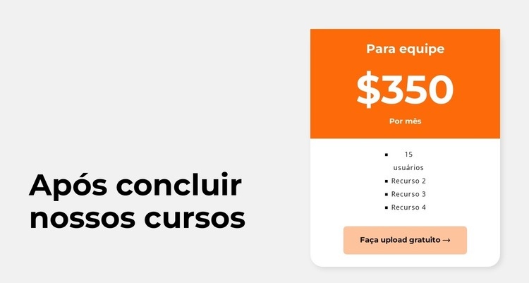 Curso mensal Modelos de construtor de sites