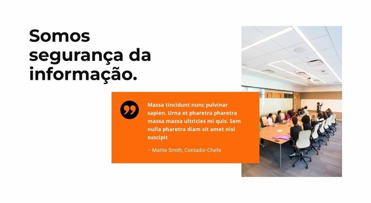 Informações secretas Landing Page