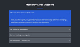 Asked Questions - Website Builder Template
