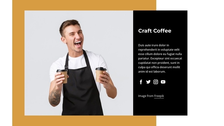 Coffee inspired by our travels Homepage Design