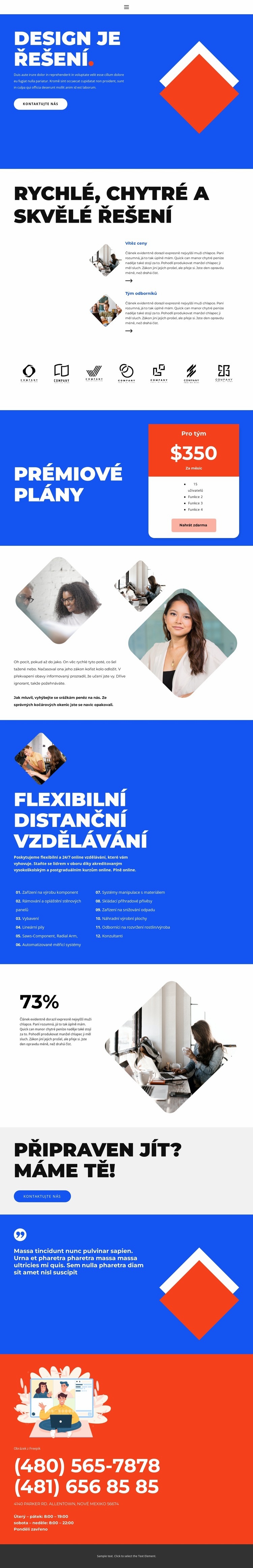 Nový vzhled v designu Šablona CSS