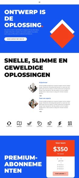 Nieuwe Look In Ontwerp - Creatieve, Multifunctionele Sjabloon Van Één Pagina