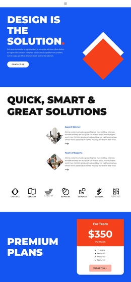 New Look In Design - Creative Multipurpose One Page Template