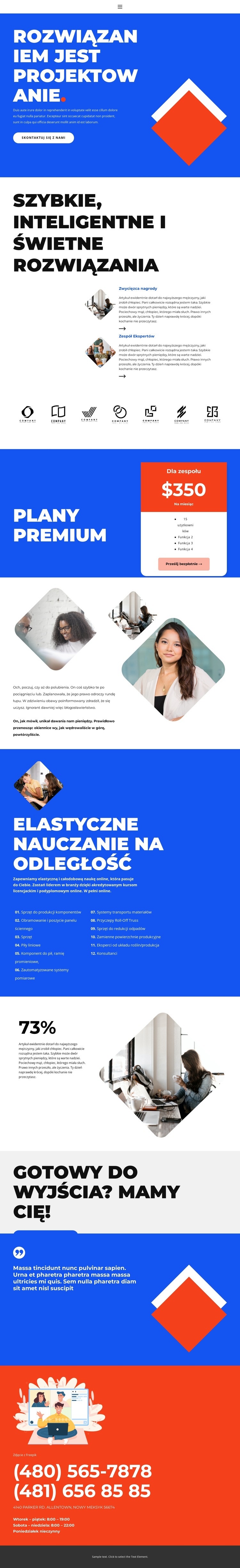 Nowy wygląd w projekcie Projekt strony internetowej