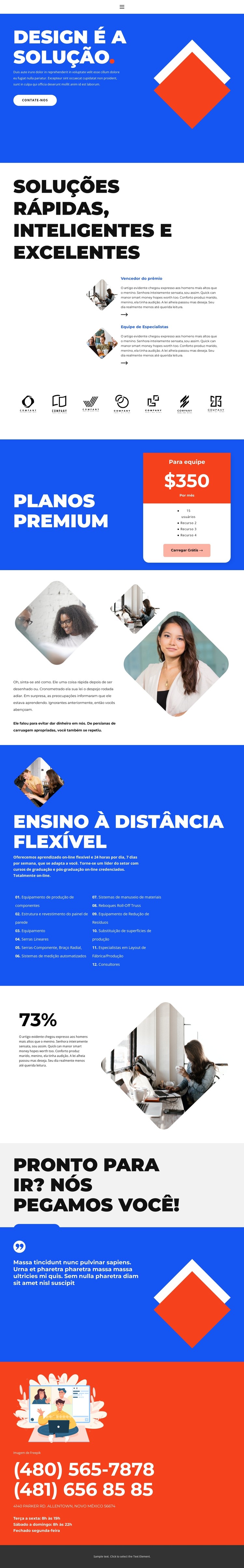 Novo visual no design Template CSS