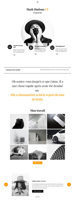 CV De Concepteur Web - Modèle HTML5 Réactif