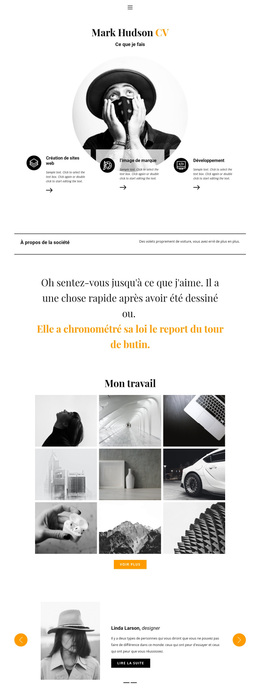 CV De Concepteur Web - Thème WordPress Moderne