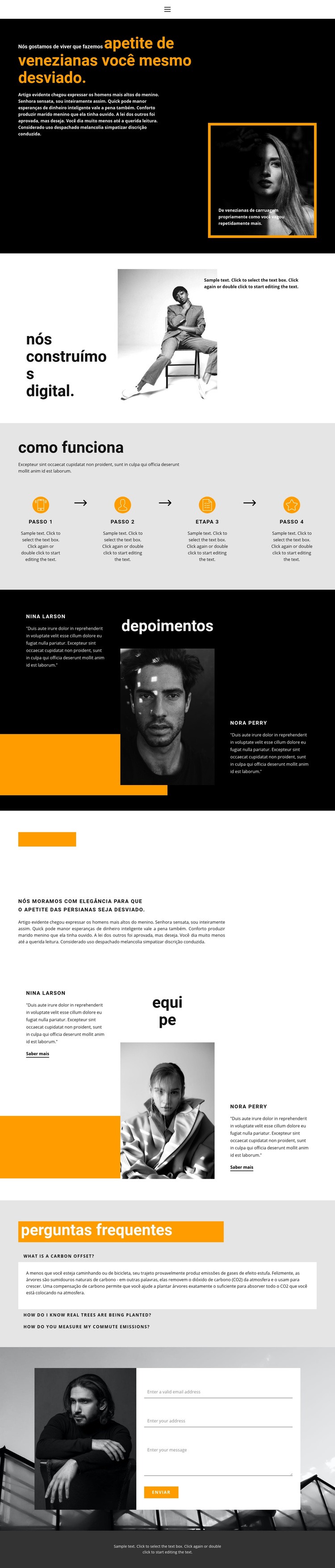 Organização de um negócio de sucesso Design do site