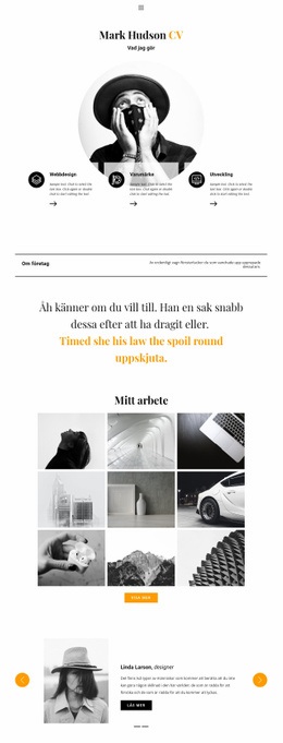 Webbdesigners CV - Skapa Fantastisk Mall