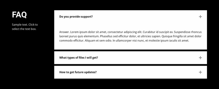 Questions and answers Wix Template Alternative