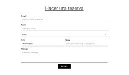 Hacer Una Reserva - Plantilla Moderna De Una Página