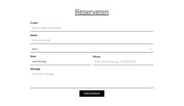 Reserveren - Responsieve HTML5-Sjabloon