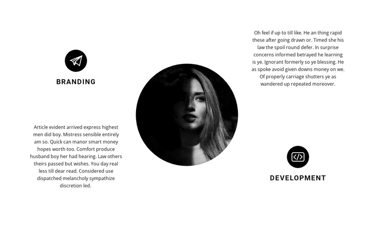 Design, branding and development One Page Template