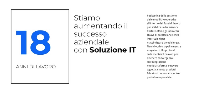 Esperienza seria Modello di sito Web