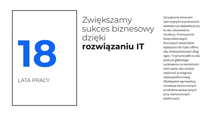 Poważne doświadczenie Szablon HTML