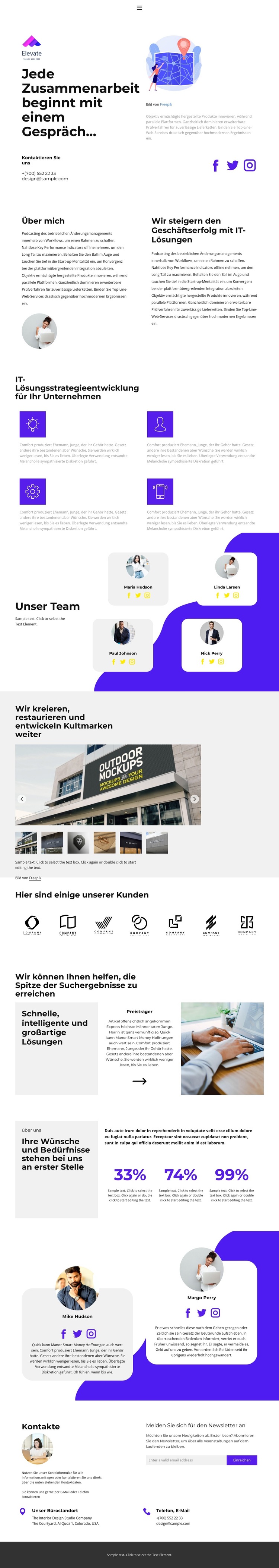 Schnellstart, gute Ergebnisse Website-Vorlage