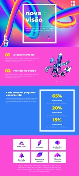 Modelo Multicolorido - Design Profissional Personalizável