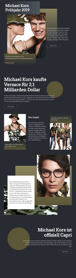 Michael Kors Dark – Ultimative HTML5-Vorlage