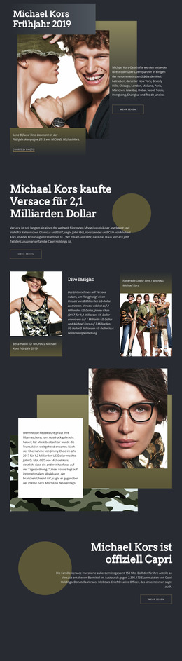 Michael Kors Dark - Moderne Joomla-Vorlage