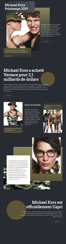 Michael Kors Dark - Modèle Joomla Moderne