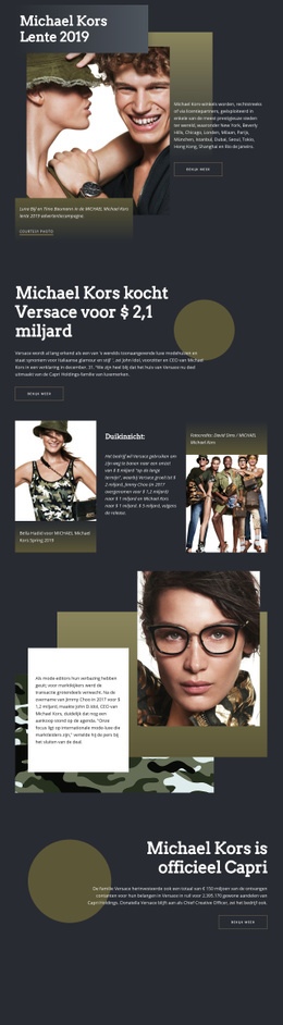 Michael Kors Dark - Modern Siteontwerp