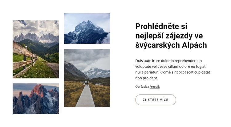 švýcarské Alpy Šablona HTML