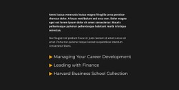 Block Of Text And List HTML5 Template