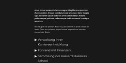 Site-Vorlage Für Textblock Und Liste